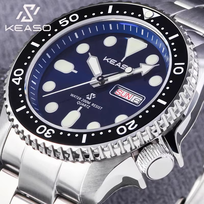HEIMDALLR Armbanduhr, Quarz, Edelstahl, Saphirglas, Schwarz, Herren - Bild 4