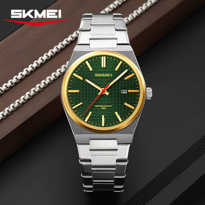 SKMEI Armbanduhr, Quarz, Edelstahl, Silber, Herren - Bild 2