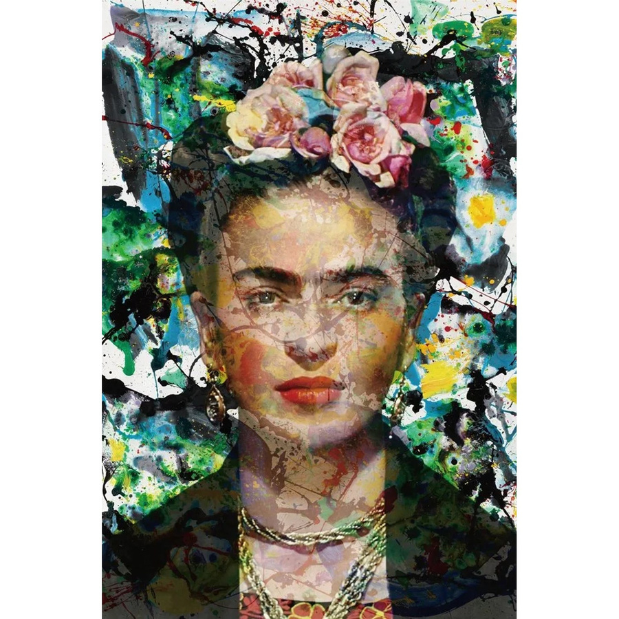 Art Universe Glasbild Mexikanische Schönheit in Blau und Multicolour, B: 80 cm, H: 120 cm - Bild 2