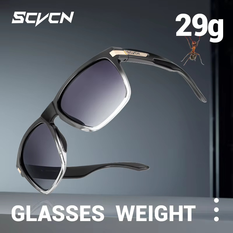 SCVCN Sonnenbrille, Herren, Vollrand, Schwarz, polarisiert - Bild 3