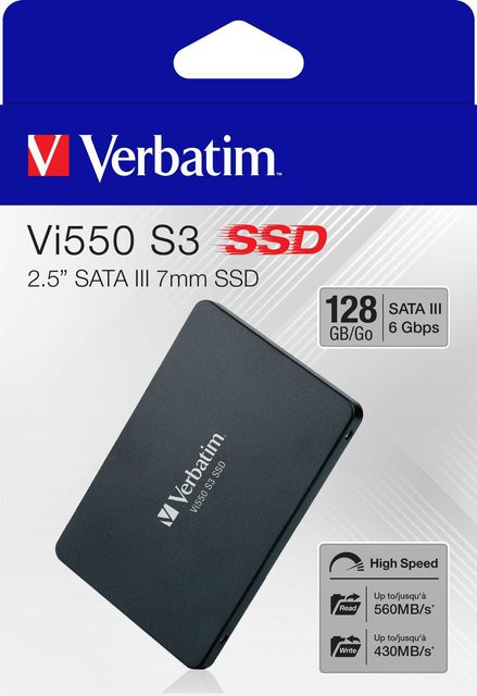 Verbatim Vi550 S3 Interne SATA SSD 128GB 2.5 Zoll Schwarz - Bild 3