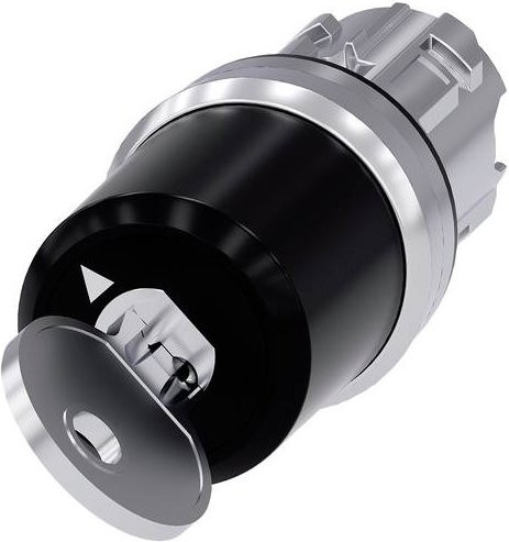 Siemens 3SU1050-5HF11-0AA0 Schlüsselschalter 1 x 90 Grad in Schwarz mit IP69K Schutzart - Bild 1