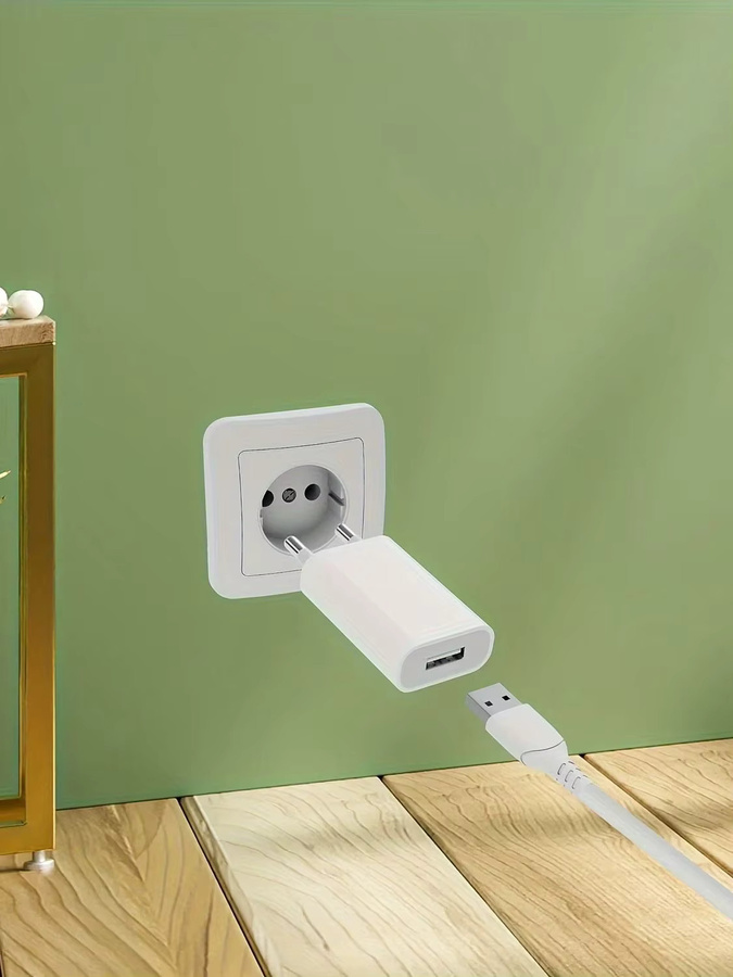 TAQKRED USB Wandladegerät 5V 1A Reise Adapter mit EU Stecker in Weiß - Bild 2