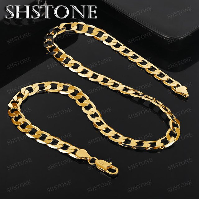 SHSTONE Halskette 750 Gold, 8 mm, 40-60 cm, Unisex - Bild 1
