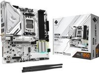ASRock B850M Steel Legend WiFi Mainboard AM5 Micro ATX DDR5 Silver mit WiFi und Bluetooth - Bild 1