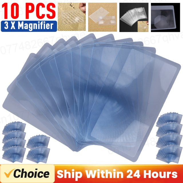 VKTECH Lupe, 3x, transparent, 10 Stück - Bild 1