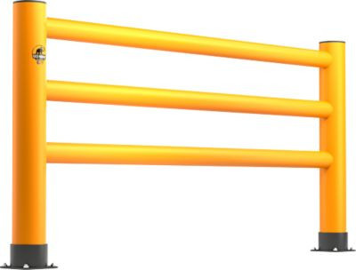 Ampere Handlauf Rack-Mammut Site Fence aus Kunststoff in verkehrsgelb, Länge: 400 cm, Höhe: 110 cm - Bild 1
