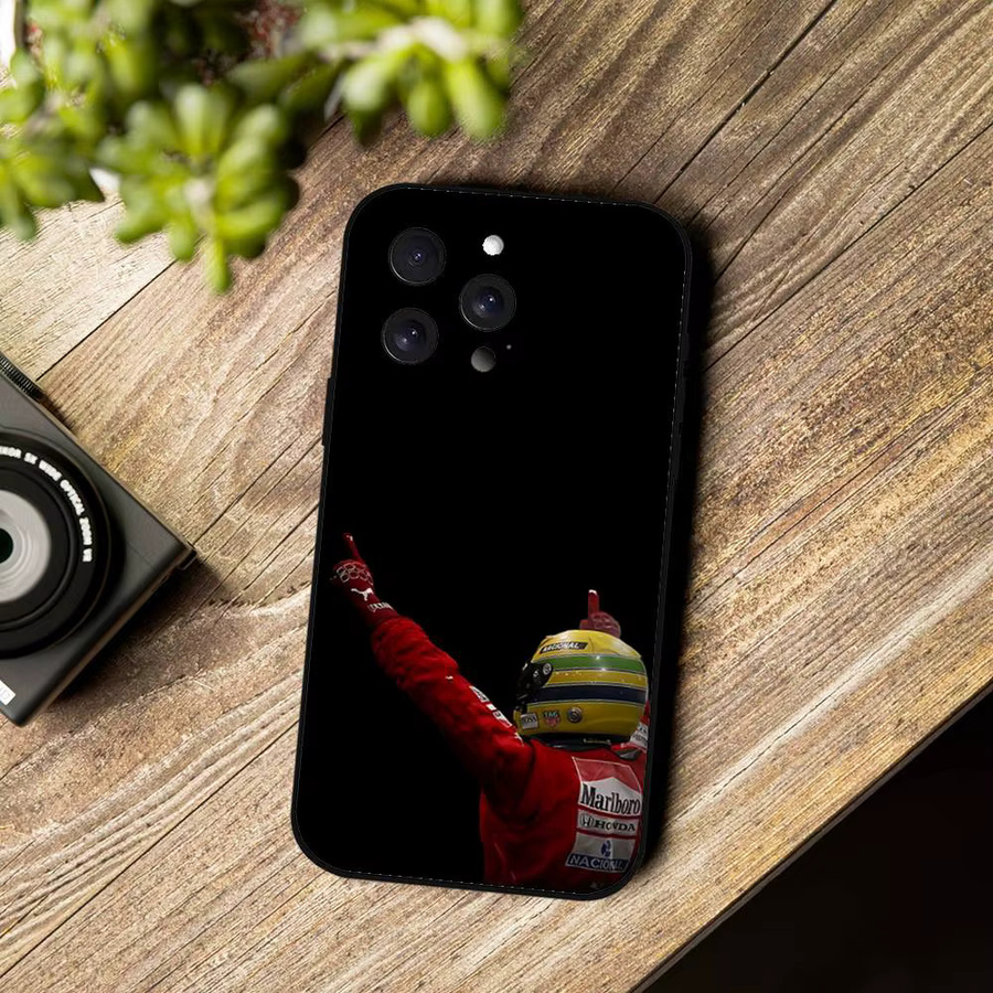 Mesuca Handyhülle Ayrton Senna für iPhone 11 bis 17 Pro Max Plus Mini in Schwarz aus weichem TPU - Bild 5