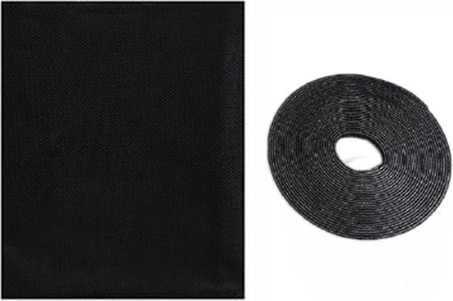 Selbstklebendes Anti-Fliegen-Moskitonetz von chenxiaogang als Fenstergitter zum Insektenschutz in Schwarz, Breite: 130 cm, Höhe: 150 cm - Bild 1