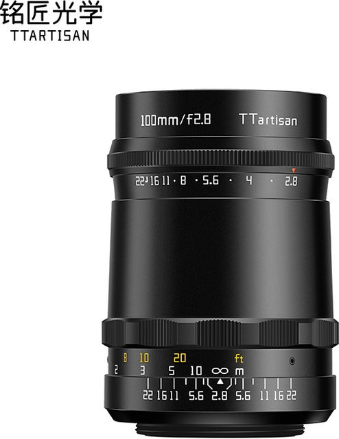 TTArtisan 100mm f/2.8 Vollformat Kameraobjektiv mit Bokeh-Effekt M42 Anschluss in Schwarz - Bild 1
