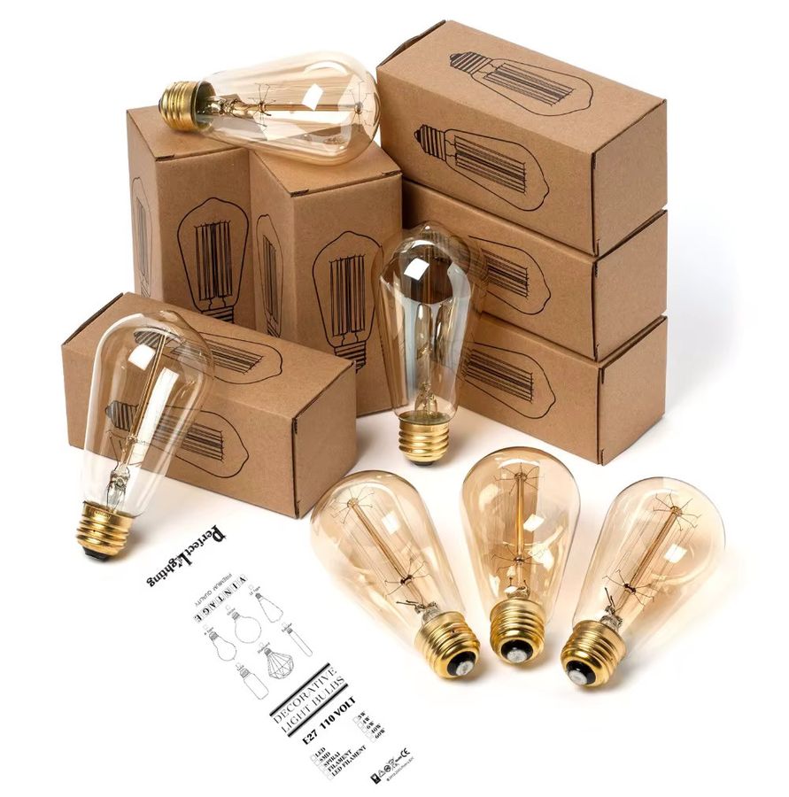 YNL Retro Edison Glühbirne E27 Vintage Filament Glühlampe 40W - Bild 3