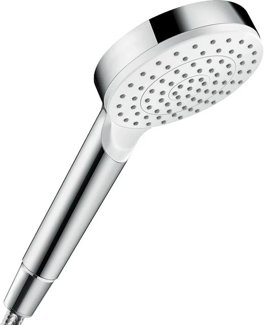Hansgrohe Handbrause Crometta EcoSmart plus in Weiß/Chrom mit Jet- und Rain-Strahl sowie Anti-Kalk-Funktion - Bild 1