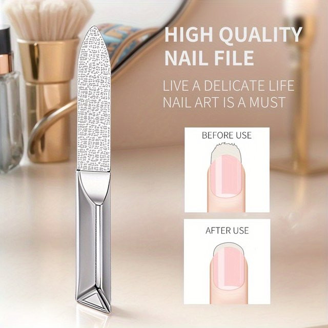 Ouriner Nagelfeile aus Edelstahl, glänzend, Unisex - Bild 1