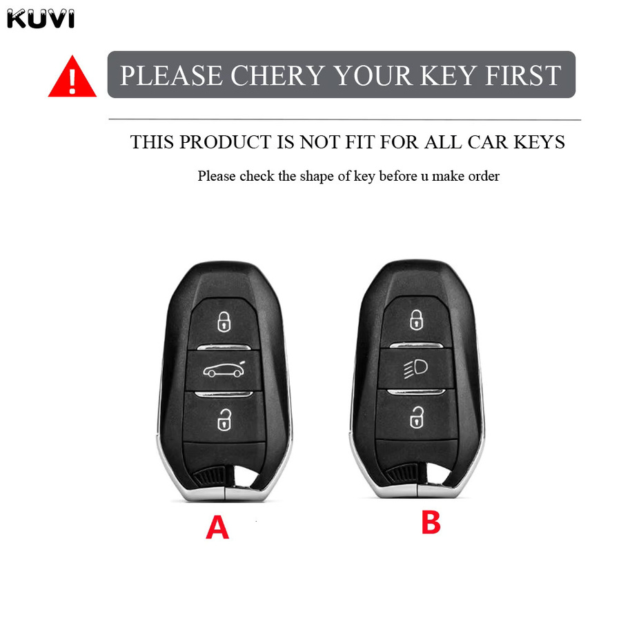Kuvi TPU Auto Smart Key Case Cover Shell für Peugeot und Citroen in Schwarz - Bild 2
