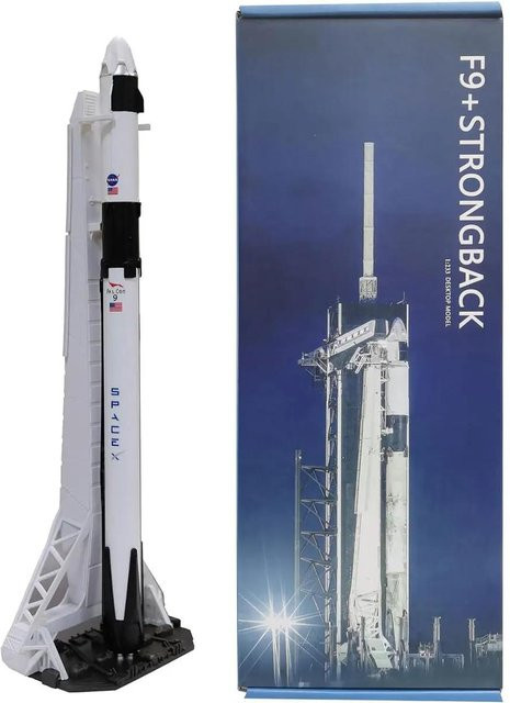 Linyi toy car SpaceX Falcon 9 Dragon Heavy, Raketenmodell, Metall, 1:233, ab 18 Jahre - Bild 1