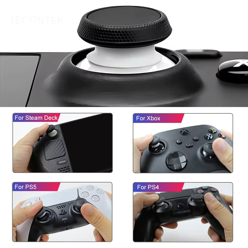 YECKTEGJ Elastischer Schutzring aus Gummi in Schwarz für PS5, PS4, Steam Deck, Switch Pro und Rog Ally - Bild 6
