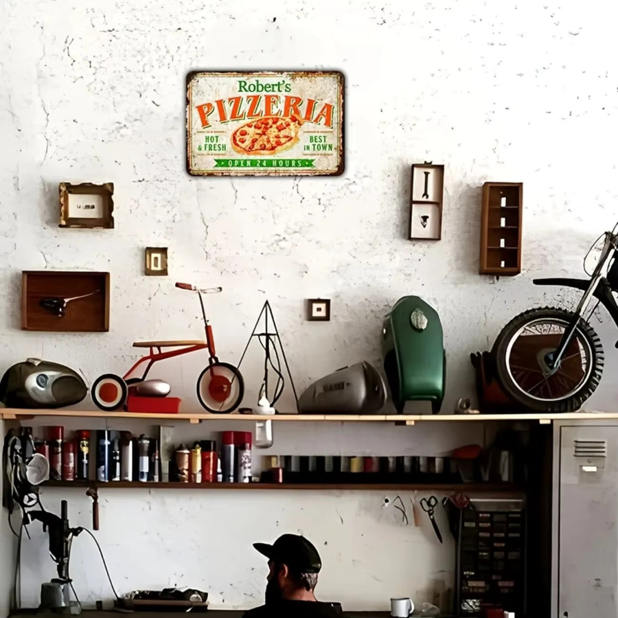 Individuelles Pizza Aluminiumschild von CIFBUY als Metall-Wanddekoration für deine Pizzeria oder Küche - Bild 2
