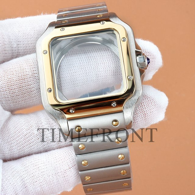 Seiko Uhrengehäuse Edelstahl, quadratisch, 38 mm, Silber, Unisex - Bild 1
