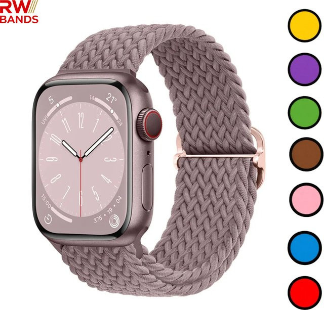 RWBANDS Uhrenarmband geflochtenes Schlaufenarmband, Textil/NATO, Weiß, Unisex - Bild 1