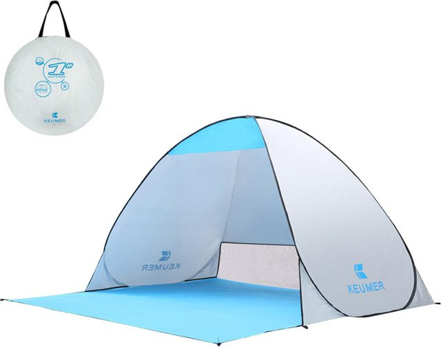 TOMTOP JMS Automatisches Strandzelt Cabana mit Anti-UV-Sonnenschutz, sofort aufklappbar, Farbe: Weiß, B/T/H: 180,1 x 150 x 110 cm - Bild 1