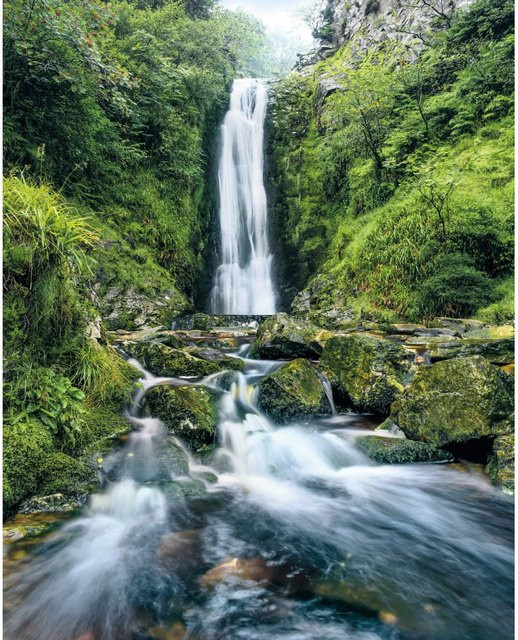 Komar Fototapete Vlies Glenevin Falls Multicolor B: 200 cm, H: 250 cm - Bild 1