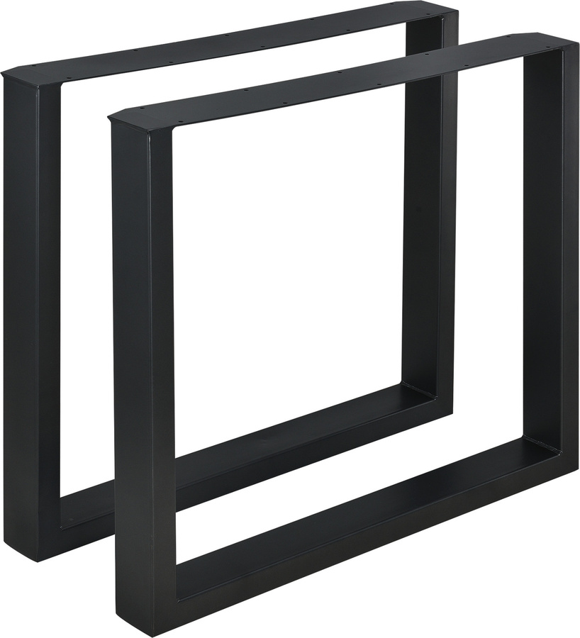 en.casa Esstischgestell Makers 2er-Set aus Stahl in Schwarz, B/T/H: 80 x 72 cm - Bild 1