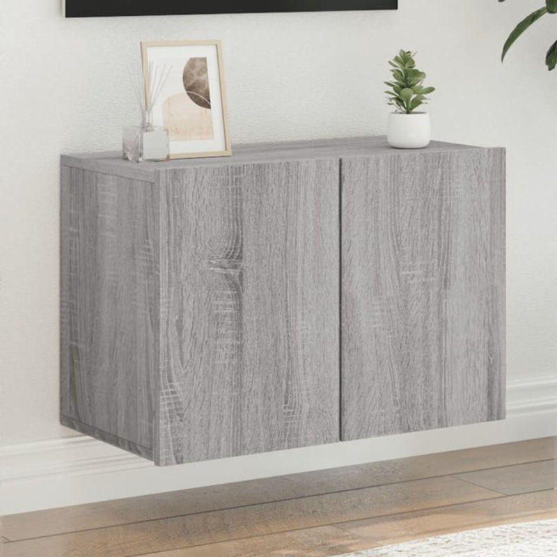Vidaxl TV-Schrank Modern in Grau Sonoma mit Drehtüren, B/T/H: 60 x 30 x 41 cm - Bild 1