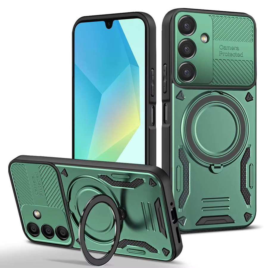 Magnetische Panzerhülle für Samsung Galaxy A05 A05S A06 A07 A12 A13 A14 A15 A16 A17 A25 A26 A27 A33 A35 A37 A55 A57 A56 4G 5G Cover in Grün - Bild 2