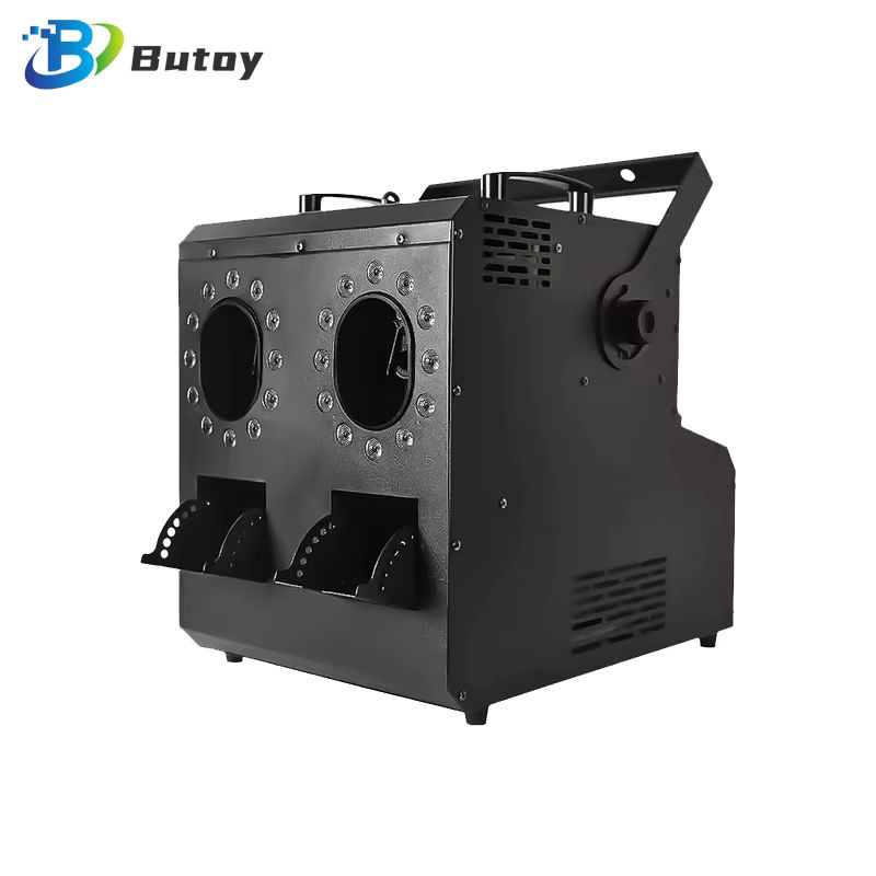 Butoy LED Rauch- und Blasenmaschine mit 1500 W, zwei Düsen, DMX-Steuerung, Schwarz - Bild 4
