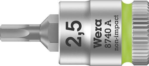 Wera Zyklop Bitnuss Steckschlüssel-Bit-Einsatz für Innensechskantschrauben, 2,5 mm, 1/4 Zoll Antrieb, silberfarben - Bild 1