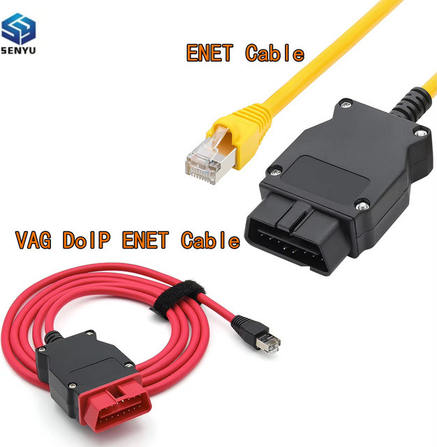 JFIND ENET-Kabel VAG DoIP Ingenieur-Kabel für OBD2 Diagnose, Codierung und ECU-Programmierung, Rot - Bild 1