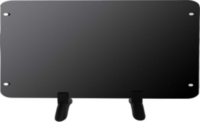 Mauk Glas Konvektor 2000W in Schwarz mit Standfüßen und Wandmontage - Bild 1