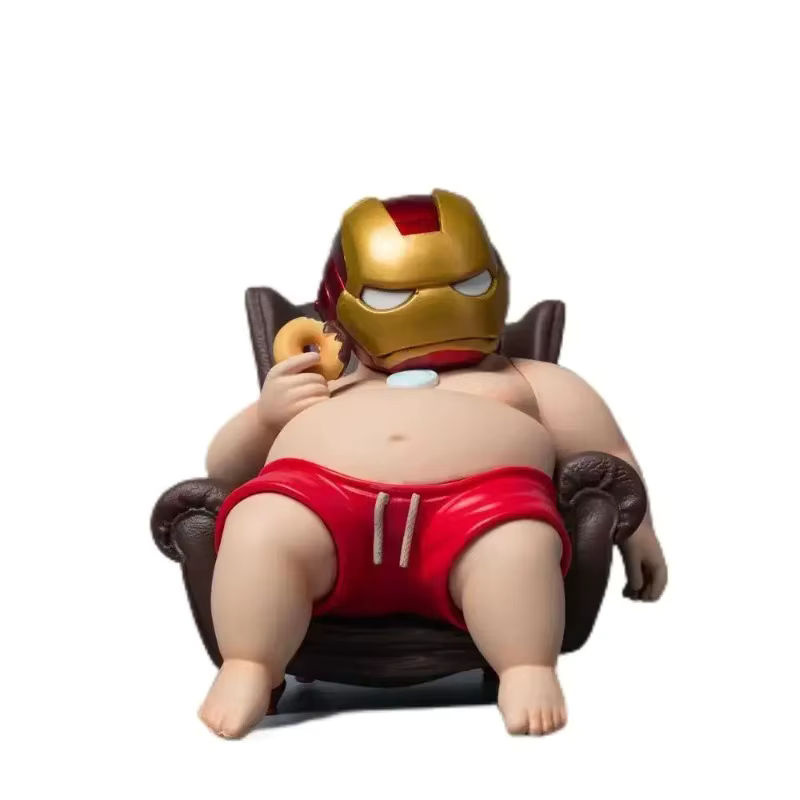The Avengers Iron Man Fat Boy Figur als niedliche Anime Action Collection Dekoration für Schreibtisch und Auto, mehrfarbig, Höhe: 12 cm - Bild 6
