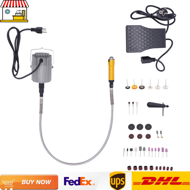 CNCEST Multifunktions-Schleifmaschine in Grau mit 780W Leistung und 25000 U/min als elektrischer Bohrer, Schleifer und Gravierstift inklusive Fußpedal-Steuerung - Bild 1