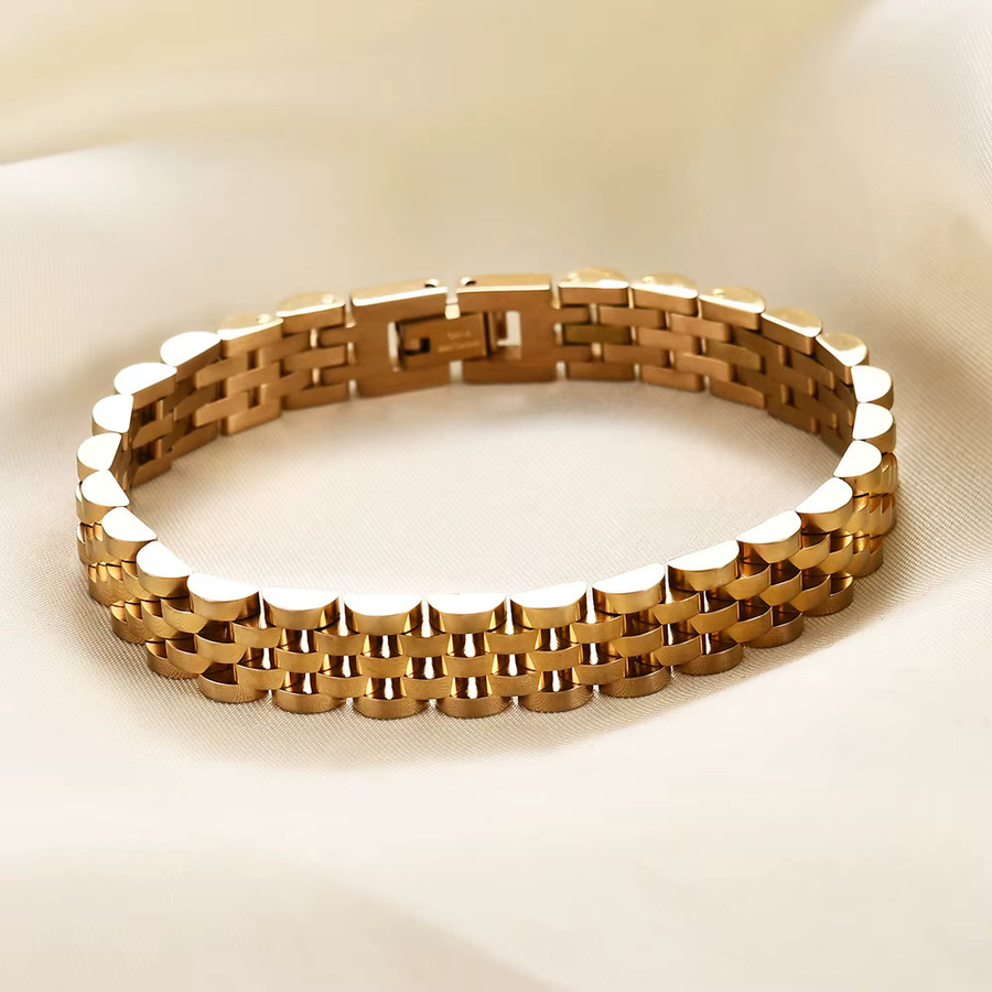 VQYSKO Armband, Edelstahl, Goldfarbe, Unisex - Bild 2