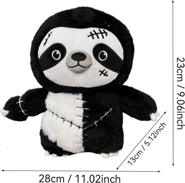 Yiran toy Kawaii Faultier Plüschtier, Schwarz - Bild 1