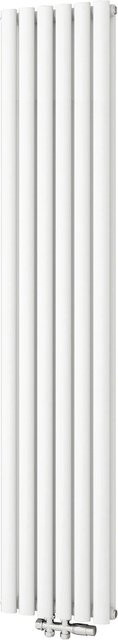 Duschparadies Röhrenheizkörper Oval Doppellagig Paneelheizkörper für Warmwasserbetrieb, Weiß, B: 35,4 cm, H: 180 cm, 1692W - Bild 1