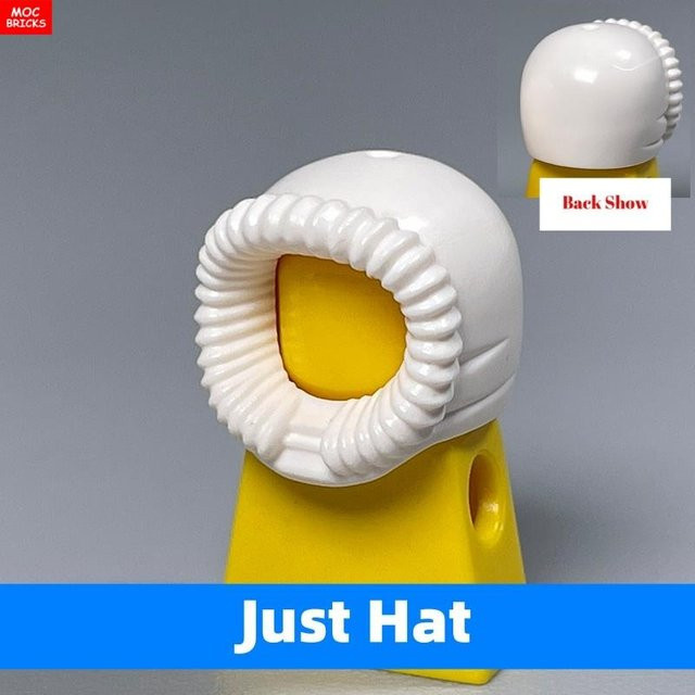 Yiran toy MOC Steine Weiß Daunenmütze Kopfbedeckung, Zubehör, 50-teiliges Set, ab 6 Jahren - Bild 1