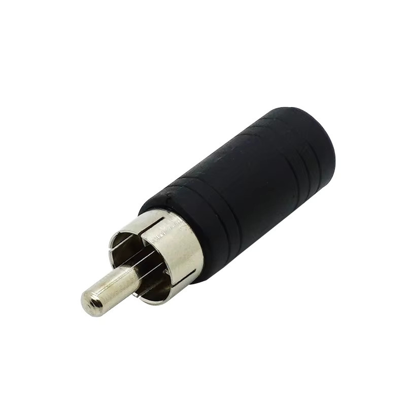 BSN Audio-Adapter Cinch-Stecker auf 3,5 mm 3-polige Stereo-Buchse, Schwarz - Bild 2