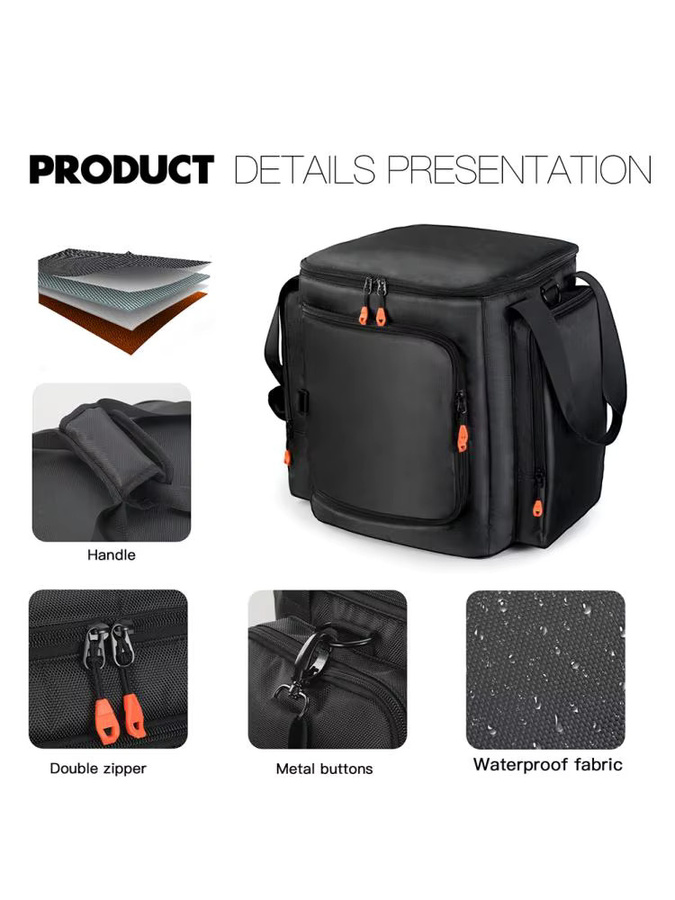 Shunmaii Tragbare Lautsprechertasche für JBL Partybox Encore Essential 2, Schutzhülle in Schwarz - Bild 7