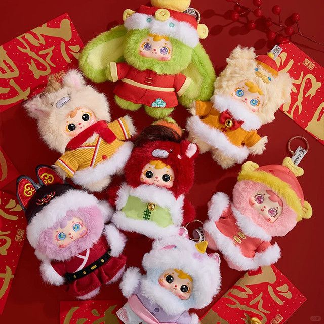 52TOYS Samuel Year Of The Horse Fortune Serie Vinylpuppe Plüsch Blind Box Rucksack Anhänger Multicolor - Bild 1