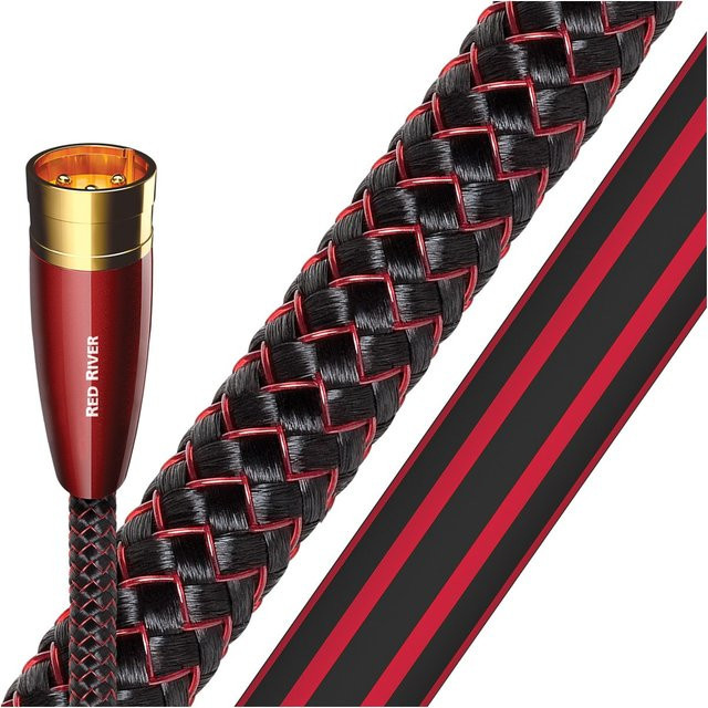 AudioQuest Red River XLR-zu-XLR Kabel in Rot, 2 x 1 m - Bild 1