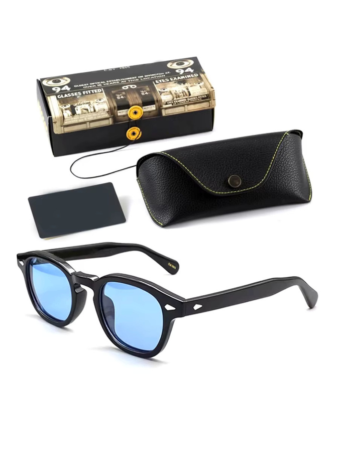 KUXA Sonnenbrille, Panto, Vollrand, Acetat, Unisex, Schwarz - Bild 2