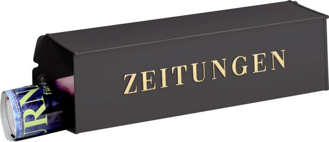 Burg Wächter Zeitungsbox 808 E aus Stahlblech in Schwarz Matt - Bild 1