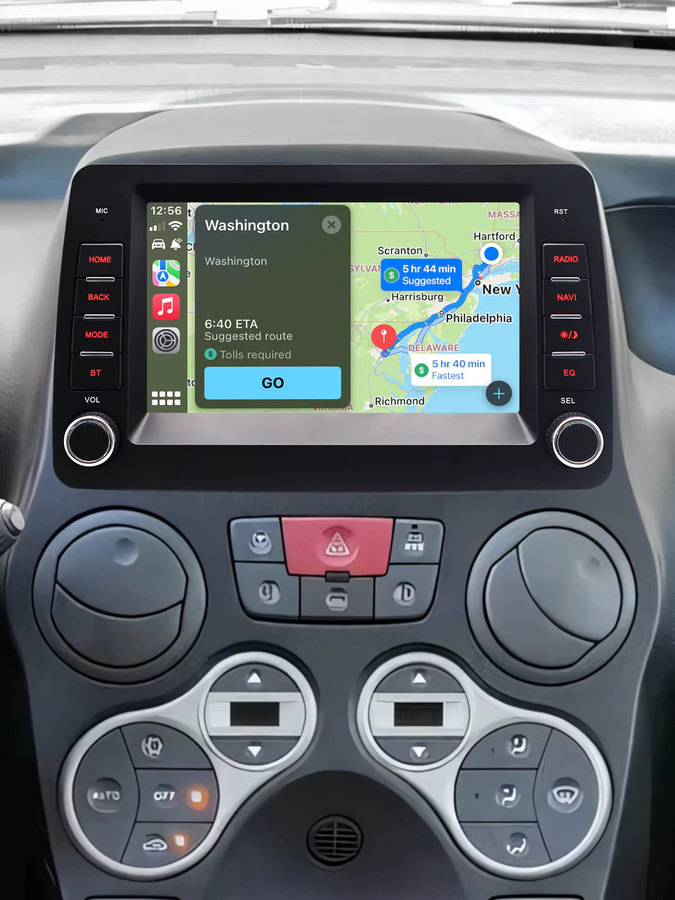 ESSGOO Android 15 Multimedia Autoradio mit CarPlay und DAB+ für Fiat Panda 2003 bis 2012, 4 GB RAM + 64 GB Speicher, Schwarz, 7 Zoll Display - Bild 6