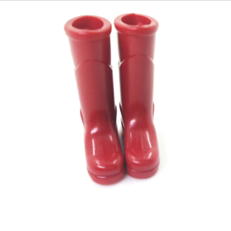 DIAPER&CORED Puppenhaus Miniatur Gummi Regenstiefel, Zubehör, Grün Rot - Bild 2
