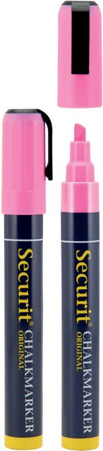 Securit 2er-Set Flüssigkreidestifte für Professionals in Pink mit abgeschrägter Spitze und Schriftbreite von 2 bis 6 mm - Bild 1