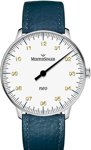 Meistersinger Einzeigeruhr, Automatik, Edelstahl, Leder, 36 mm, Unisex - Bild 1