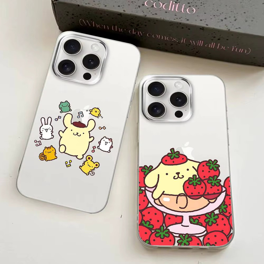 Moetch P-Pompompurin Handyhülle Transparent Stoßfeste Weiche Schutzhülle für iPhone 17 16 15 14 13 12 11 Pro Max - Bild 2