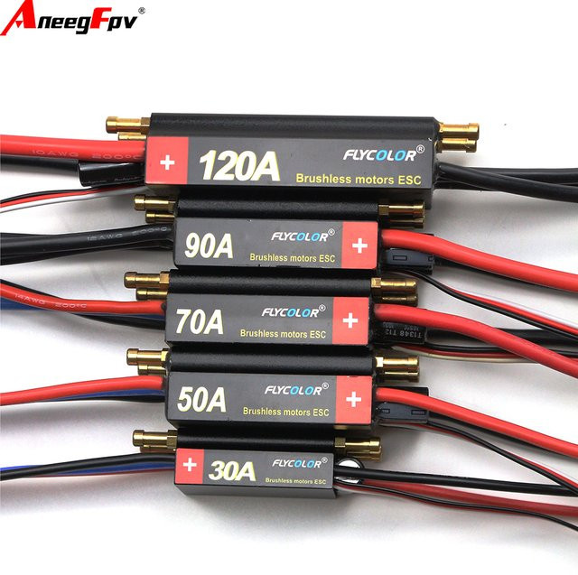 FlyColor RC Boot ESC Wasserdichter Brushless Geschwindigkeitsregler mit Programmkarte - Bild 1